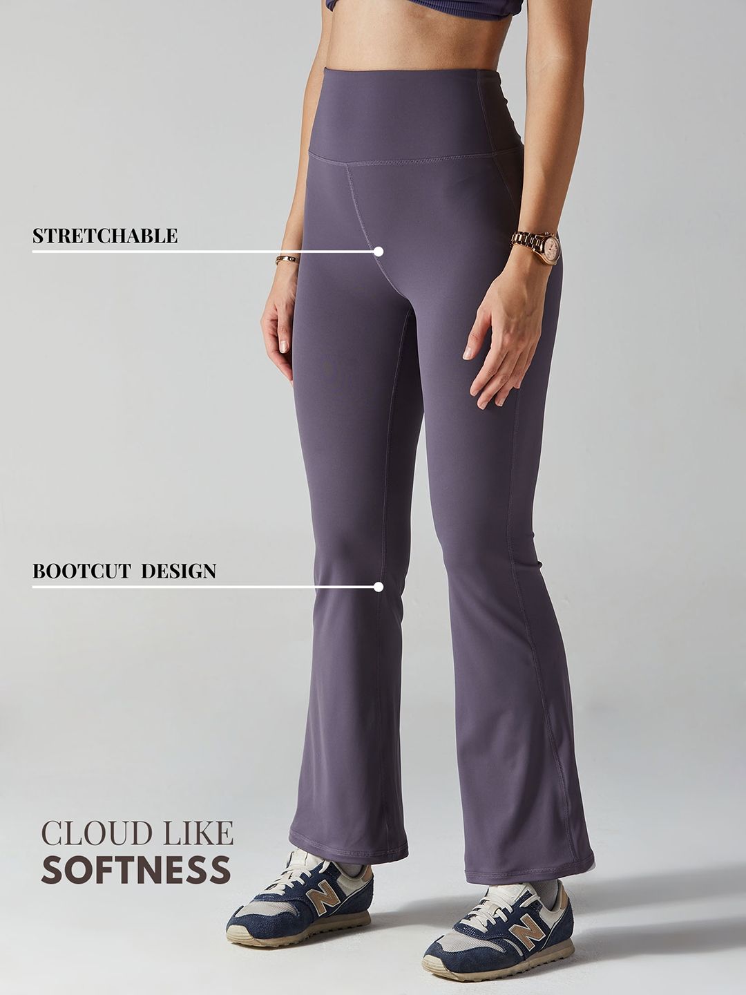 Mauve All-In Bootcut Leggings