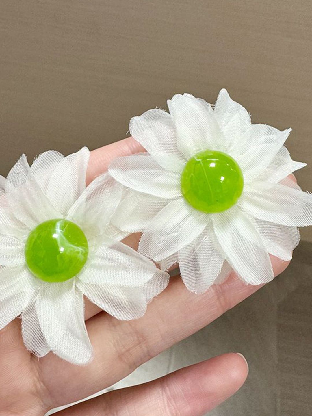 Artificial Stones Studded Floral Shape Studs