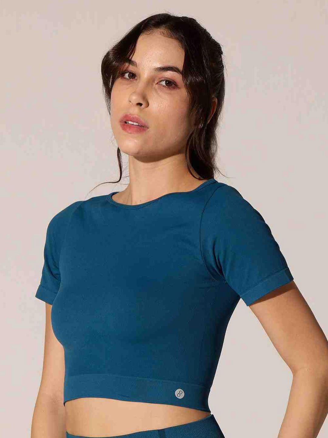Teal Seamless Sculpt Tee