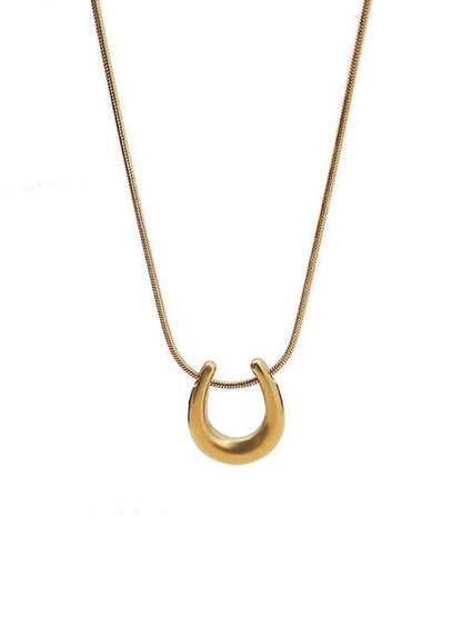 SALTY Stainless Steel Selenophile Geometric Shaped Pendant With Chain