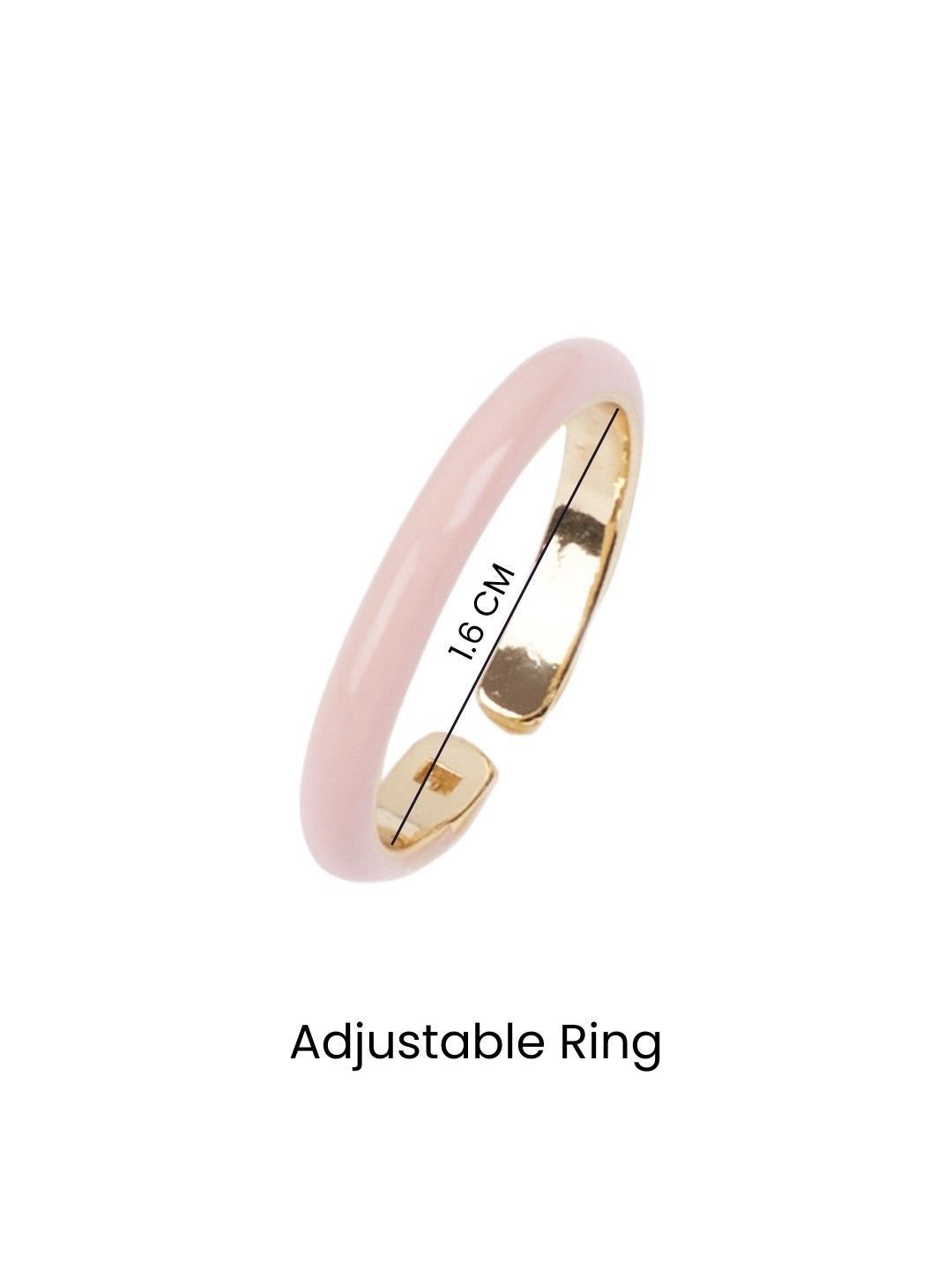 SALTY Gold-Plated Stone-Studded Finger Ring