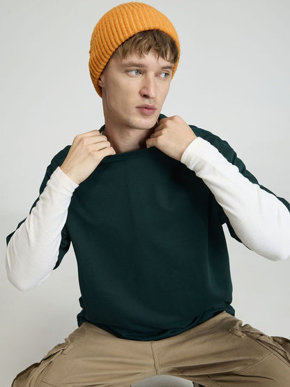 Men Pine Trackline Oversized Printed Cotton Tee