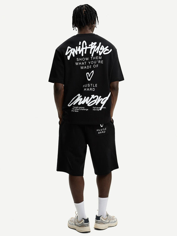 Printed short sleeve plush T-shirt