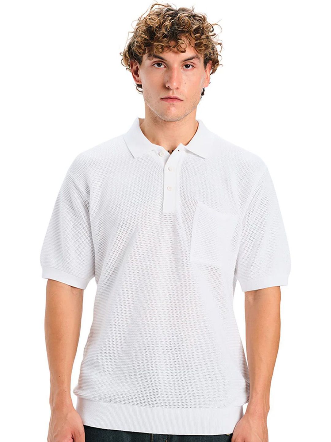 Polo Collar Pure Cotton T-shirt