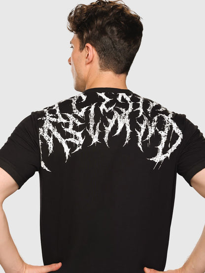 Men Graphic Printed V-Neck T-shirt