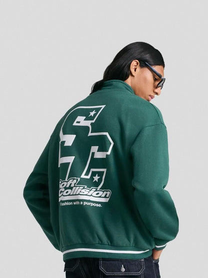 Printed quarter-zip sweatshirt