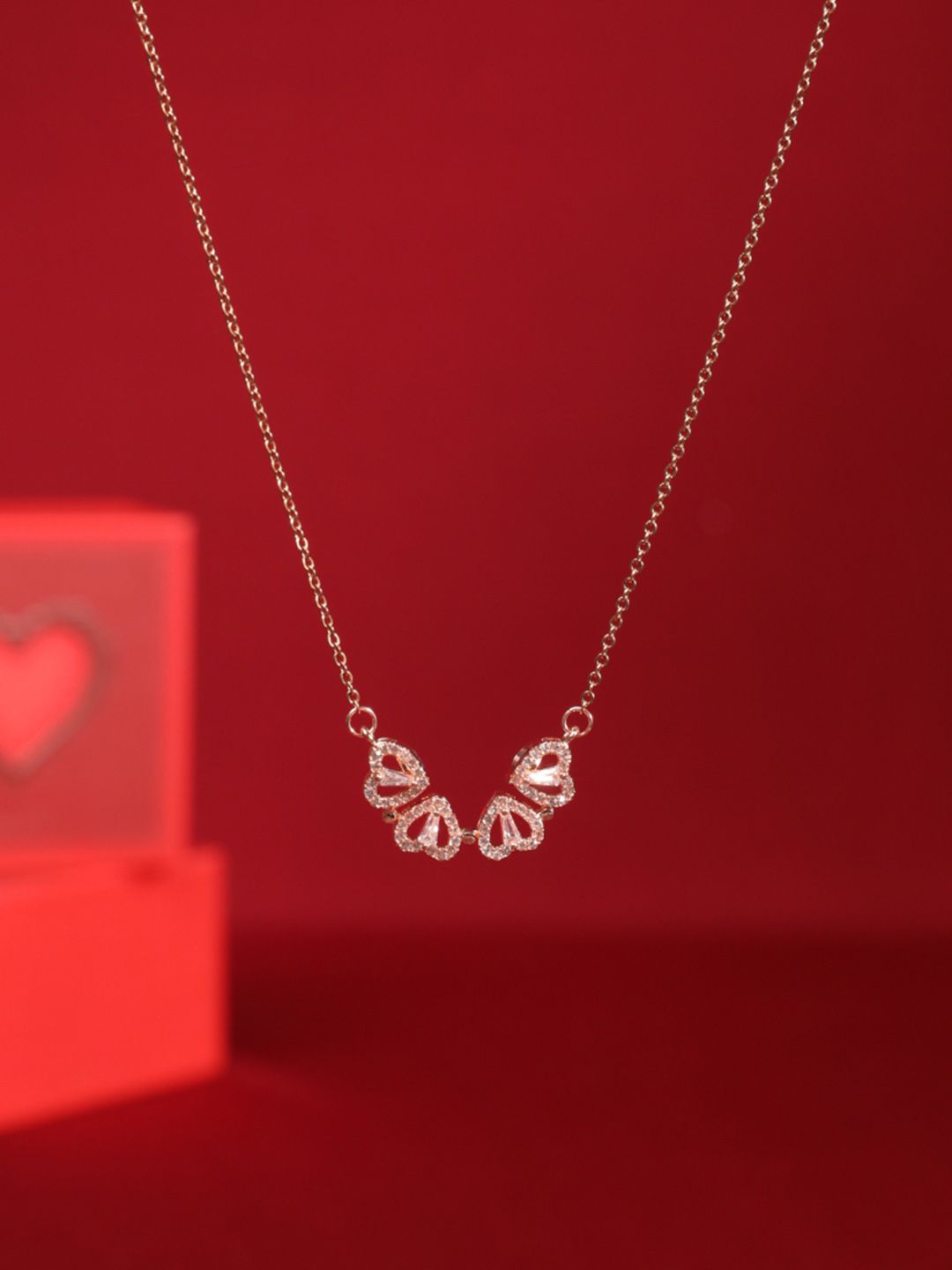 SALTY 2-Way Multi Wearing Magnetic Heart Clover Necklace for Women