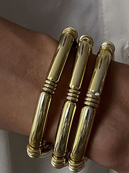 Men Gold-Plated Kada Bracelet
