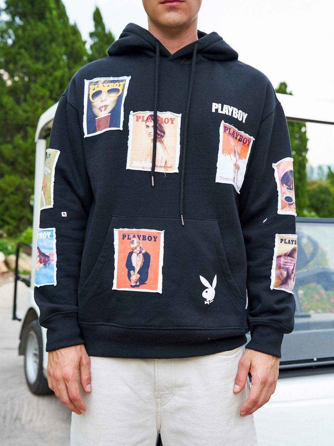 Men Printed Hooded Sweatshirt