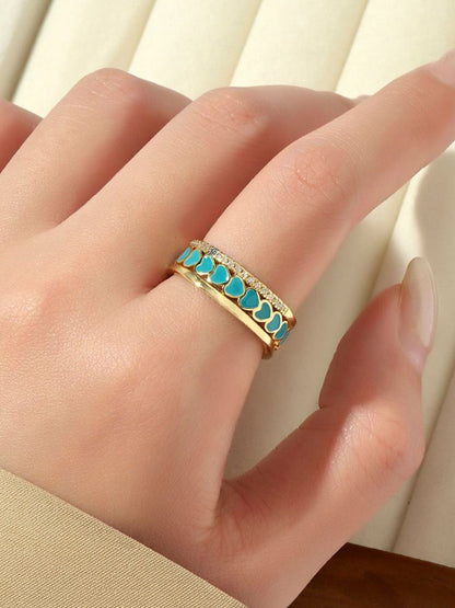 SALTY Stones Studded Tint Tango Adjustable Finger Ring