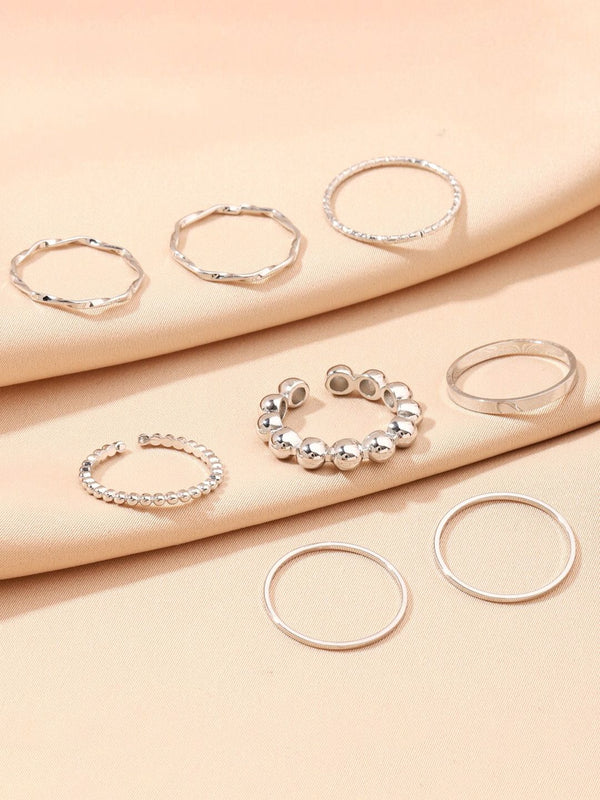 SALTY Set of 8 Nested Whispers Rings