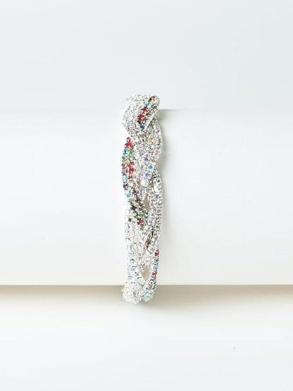 SALTY Women Artificial Stones Studded Stretchable Elasticated Bracelet