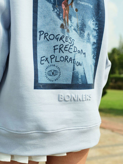 Women Printed Hooded Sweatshirt
