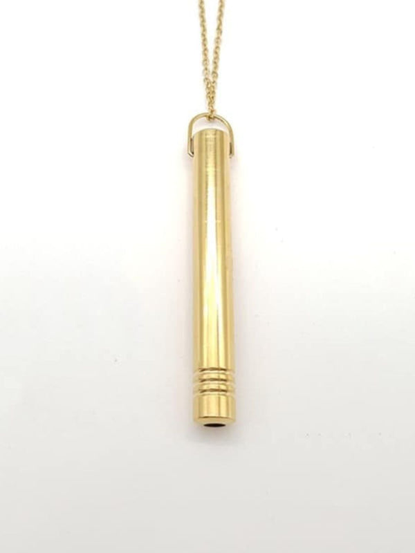 SALTY Men Stainless Steel Teardrop Shaped Pendant with Chain