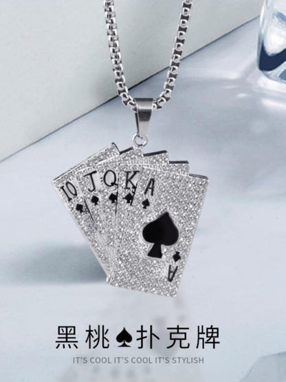 SALTY Men Quirky Cards Pendant with Chain