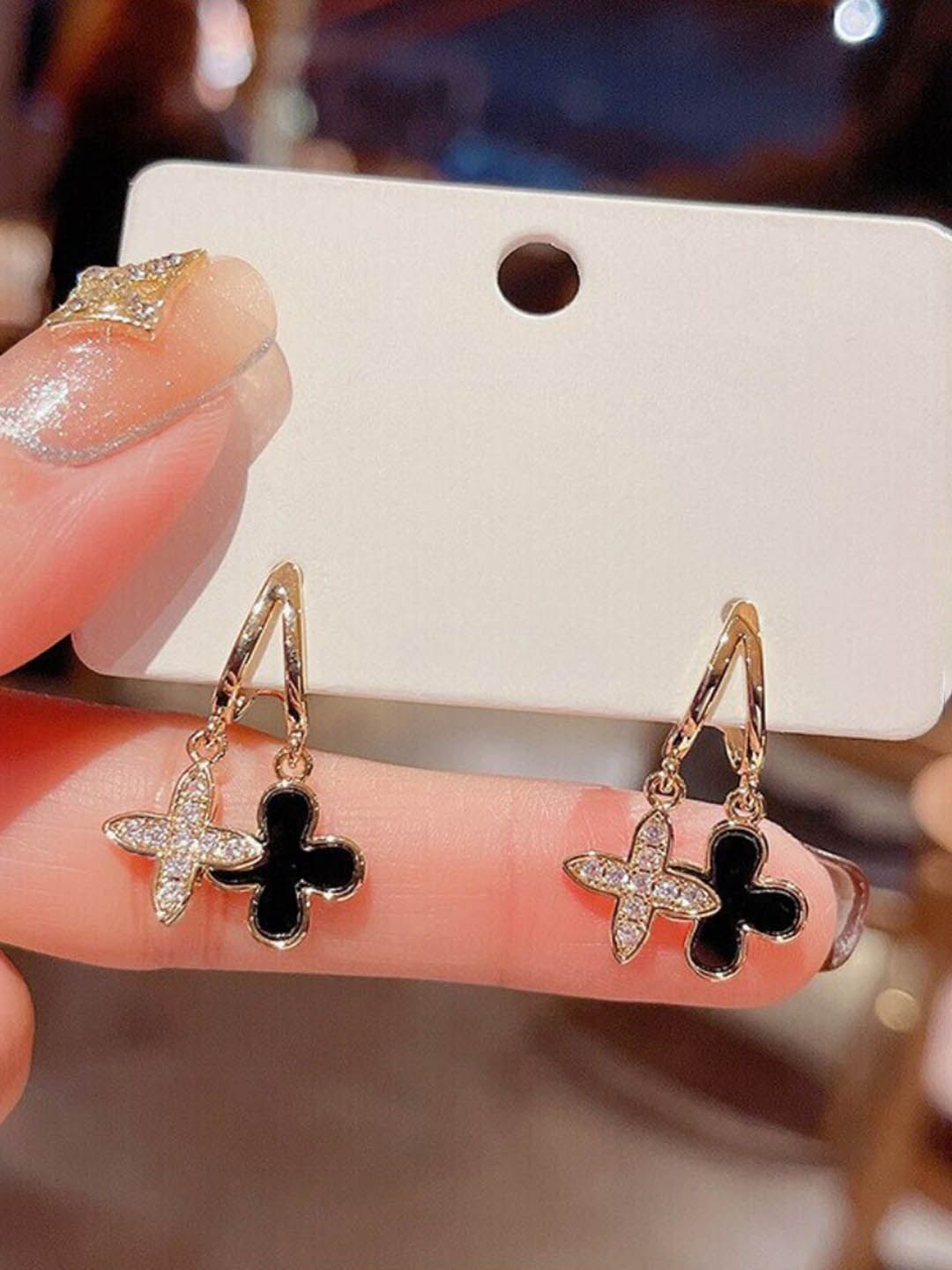 SALTY Gold-Plated Contemporary Studs Earrings