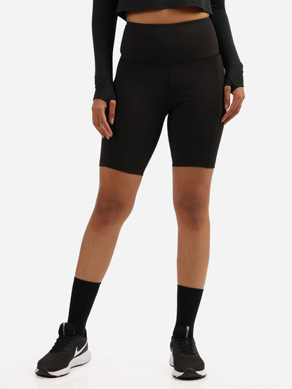 Women Skinny Fit High-Rise Cycling Sports Shorts