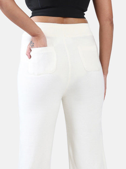 Women Mid-Rise Straight Pure Cotton Track Pants
