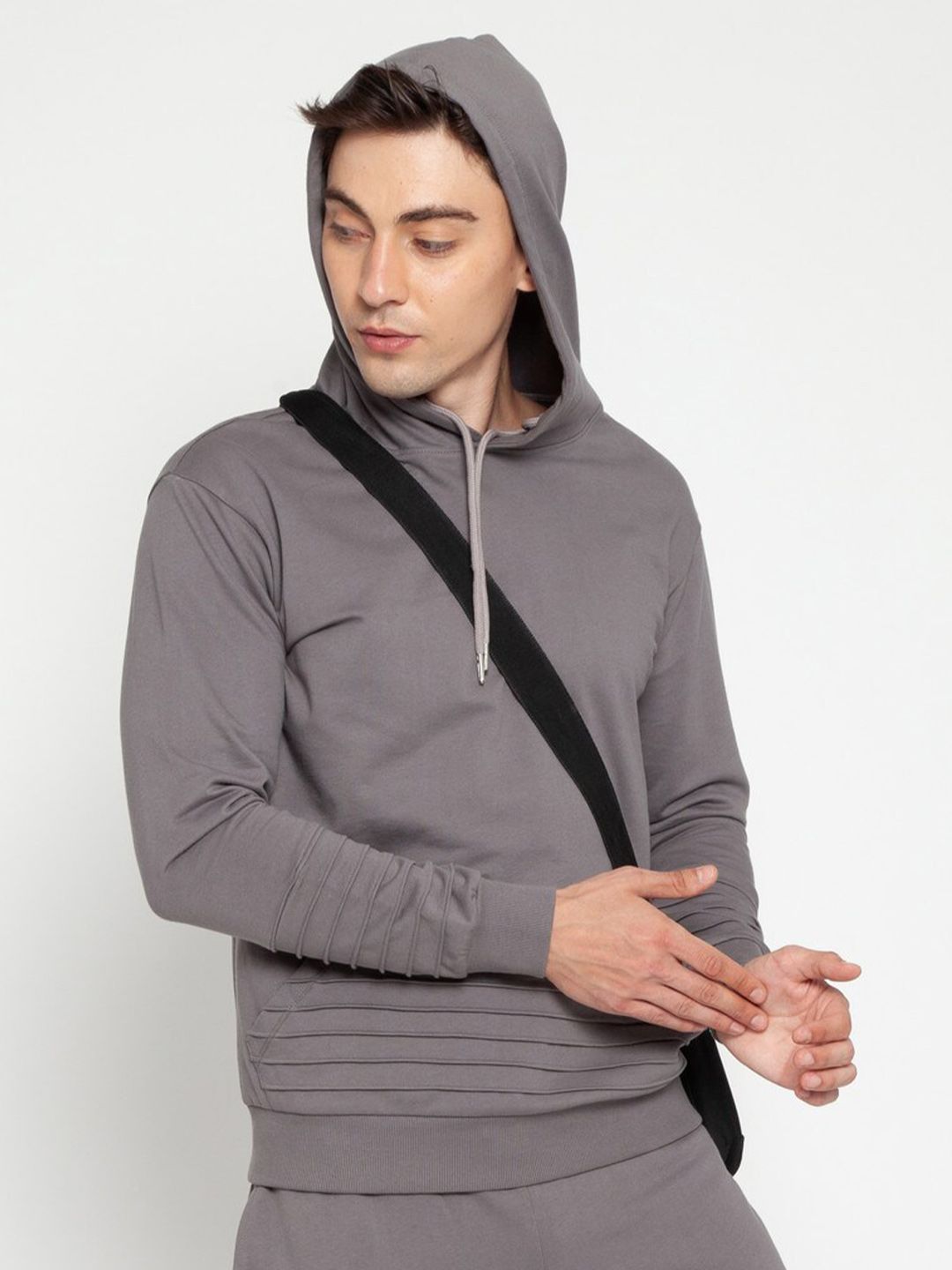 Charcoal Pinstripe Hoodie