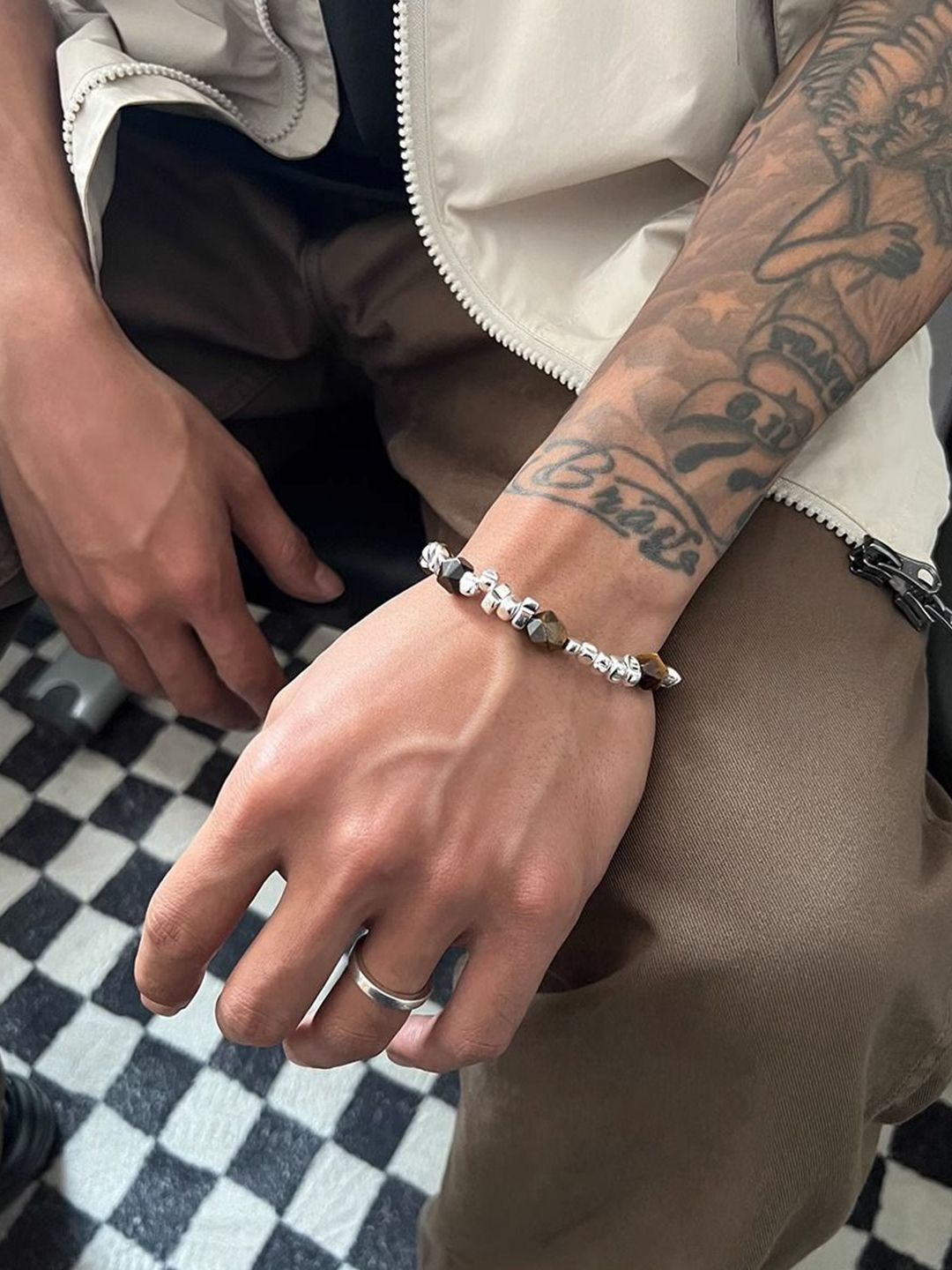 Men Silver-Plated Link Bracelet