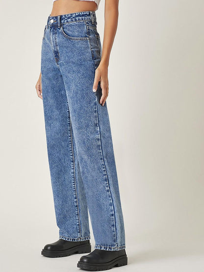 Women Pack Of 2 Straight Fit High-Rise Stretchable Jeans
