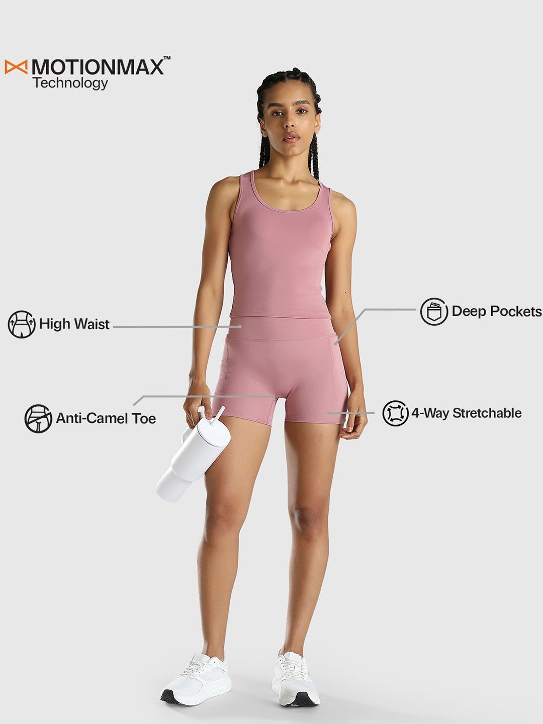 Women Slim Fit High-Rise Biker Shorts