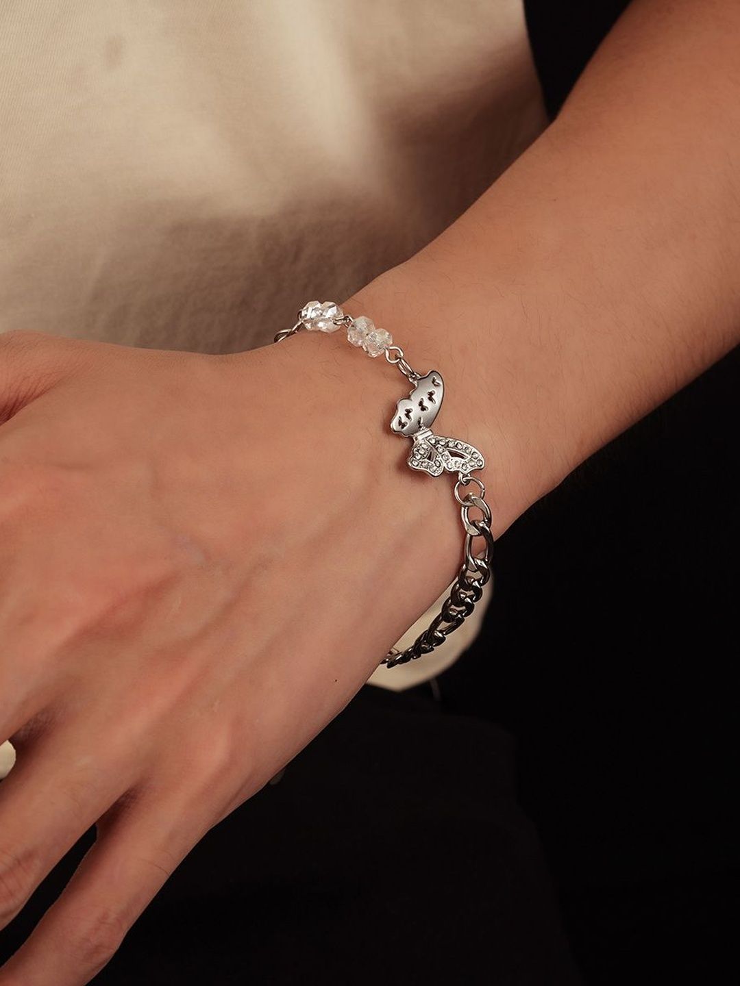 Men Silver-Plated Link Bracelet