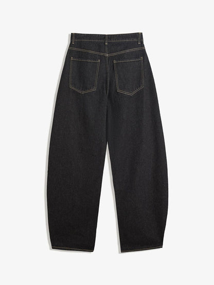 Wide-leg barrel jeans