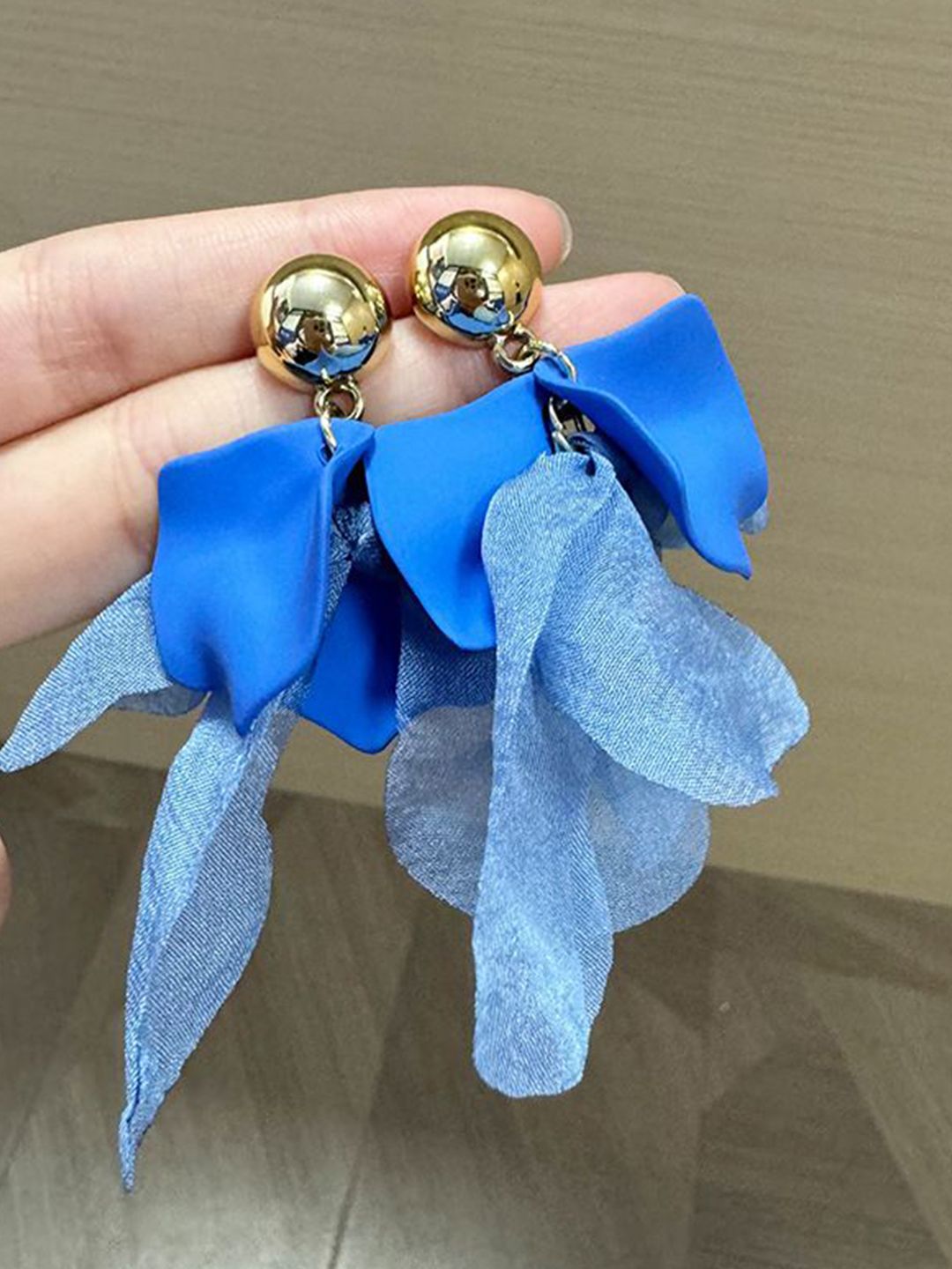 Leaf Shaped Drop Earrings