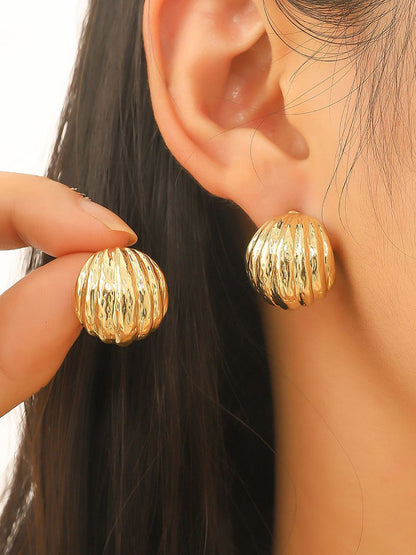 Gold-Plated Oval Studs