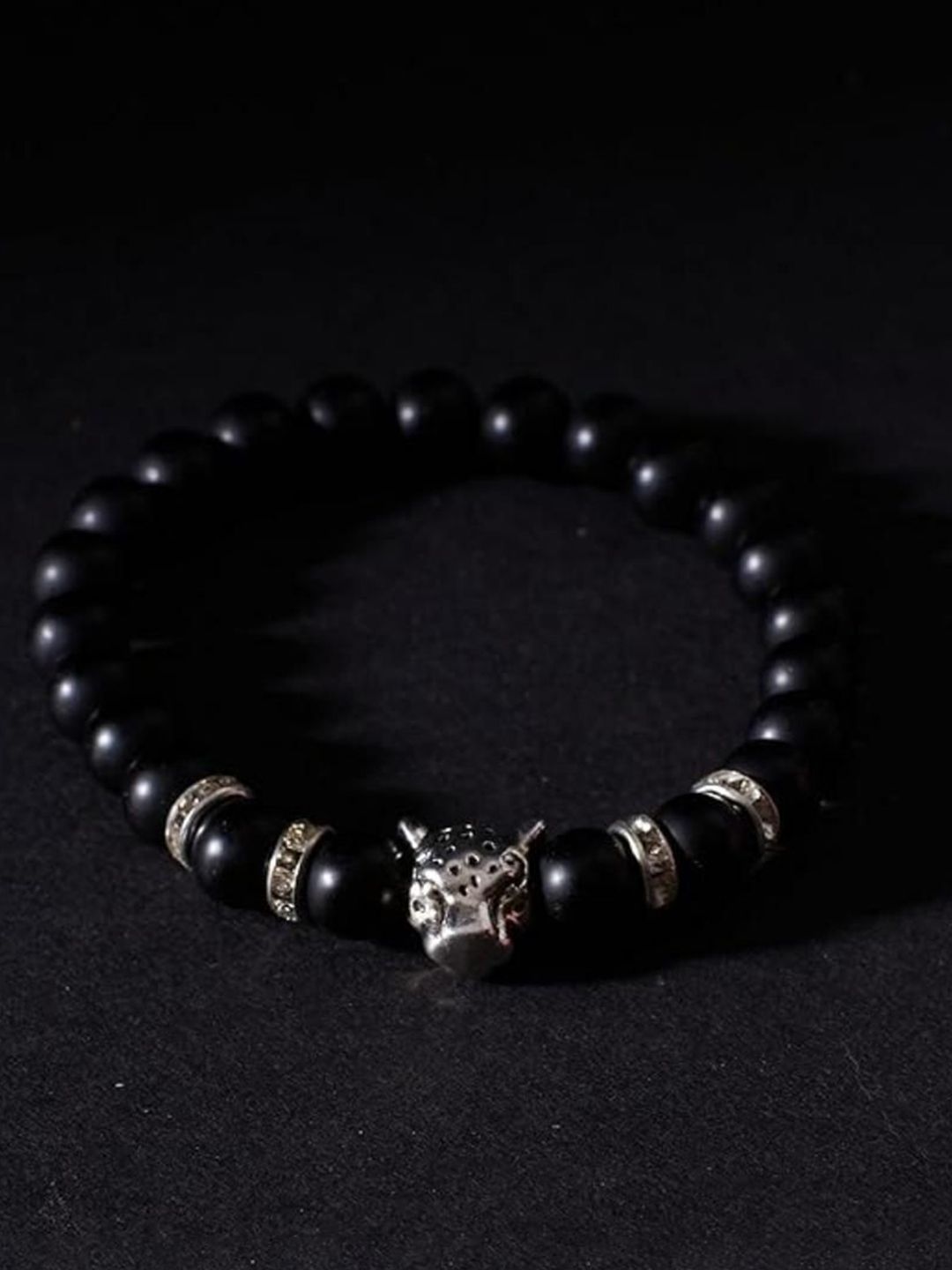 SALTY Women Stainless Steel Lion Beaded Bracelet