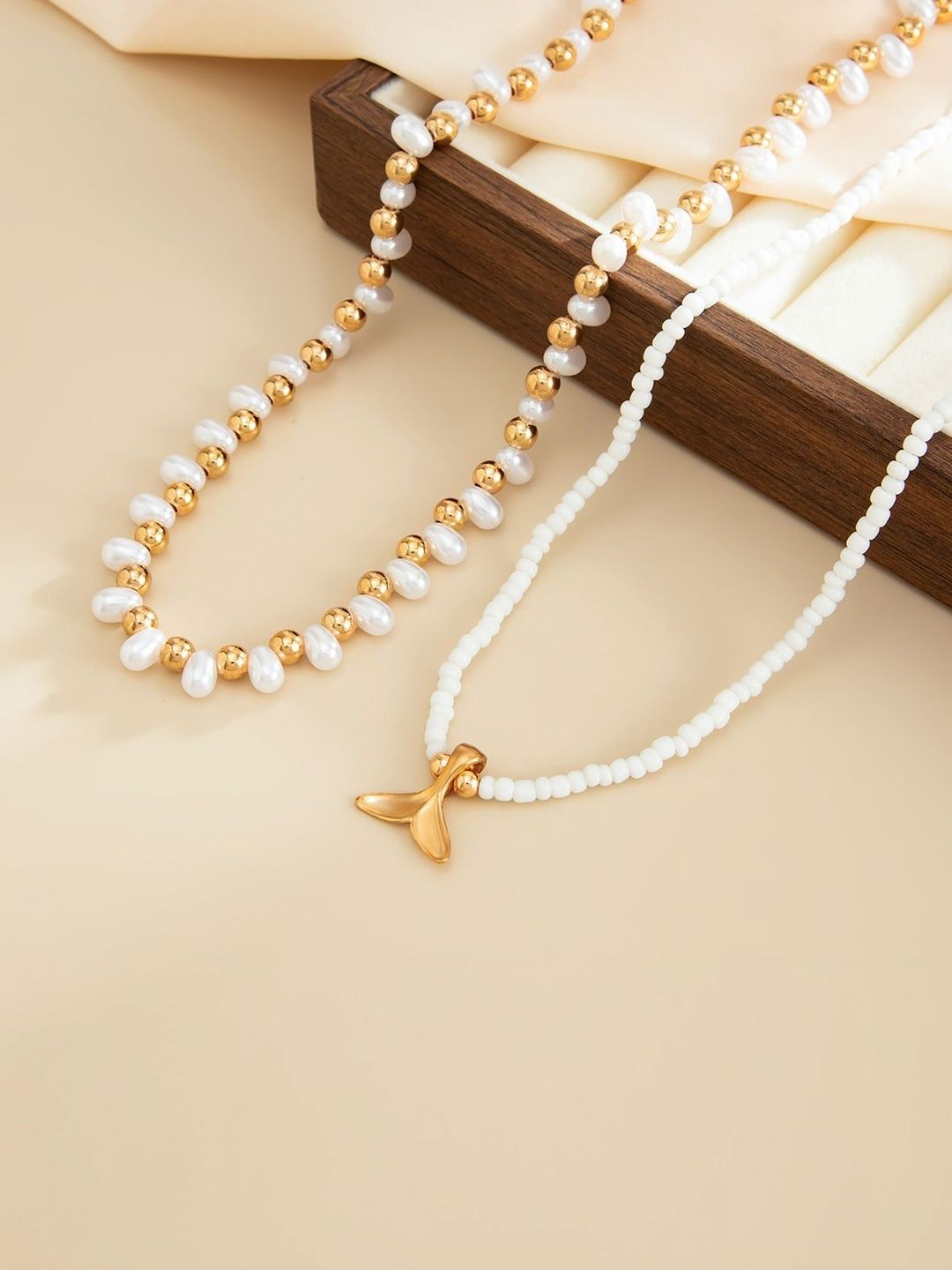Gold-Plated Enamelled Necklace