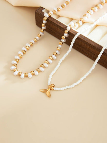Gold-Plated Enamelled Necklace