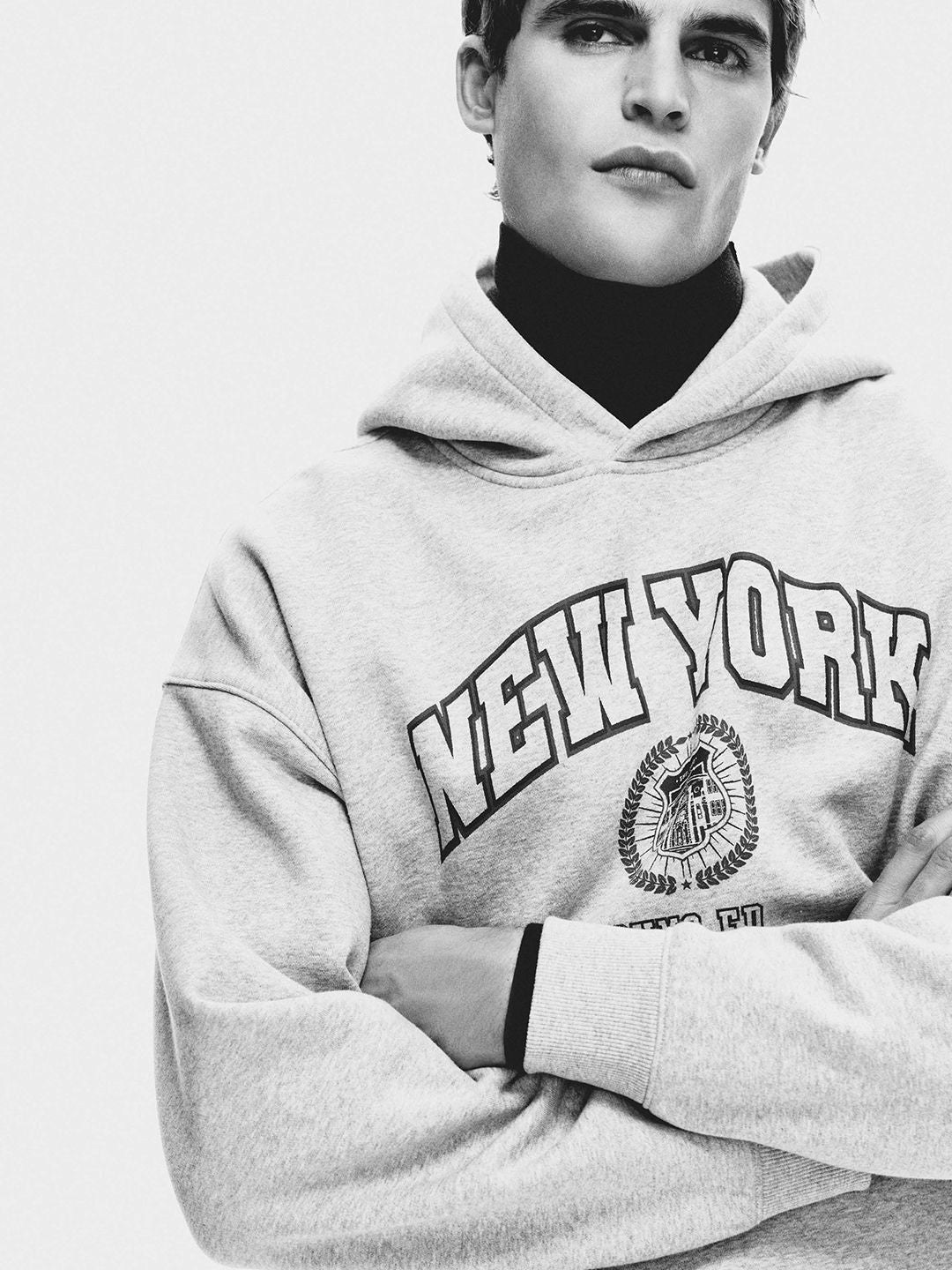 Loose Fit Printed Hoodie