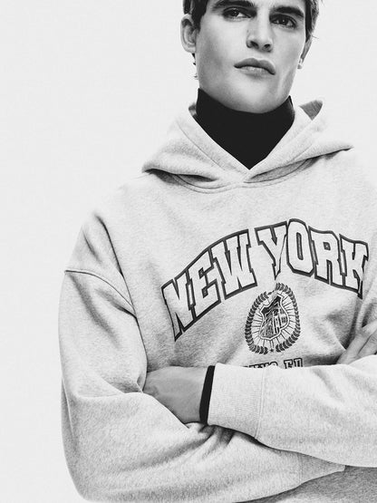 Loose Fit Printed Hoodie