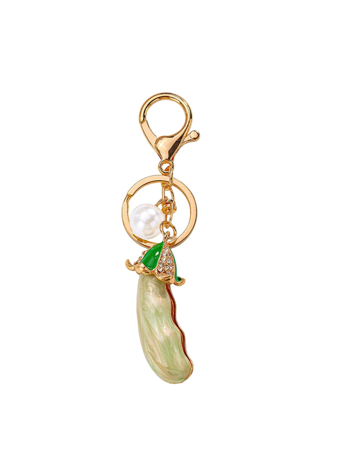 SALTY Yellow & Green Embellished Bag & Purse Peas Charm
