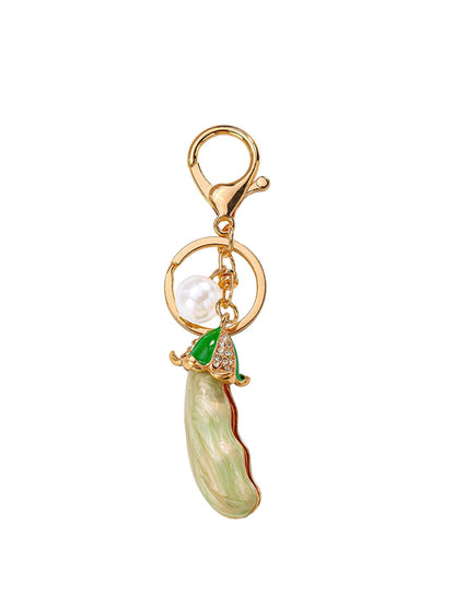 SALTY Yellow & Green Embellished Bag & Purse Peas Charm