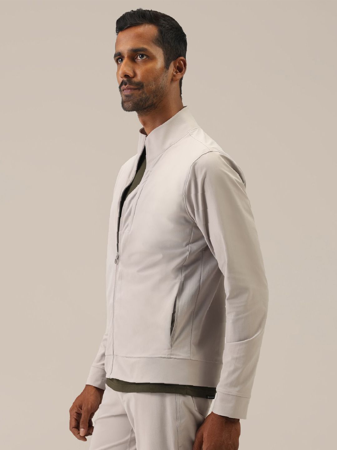Men Lightweight Open Front Jacket