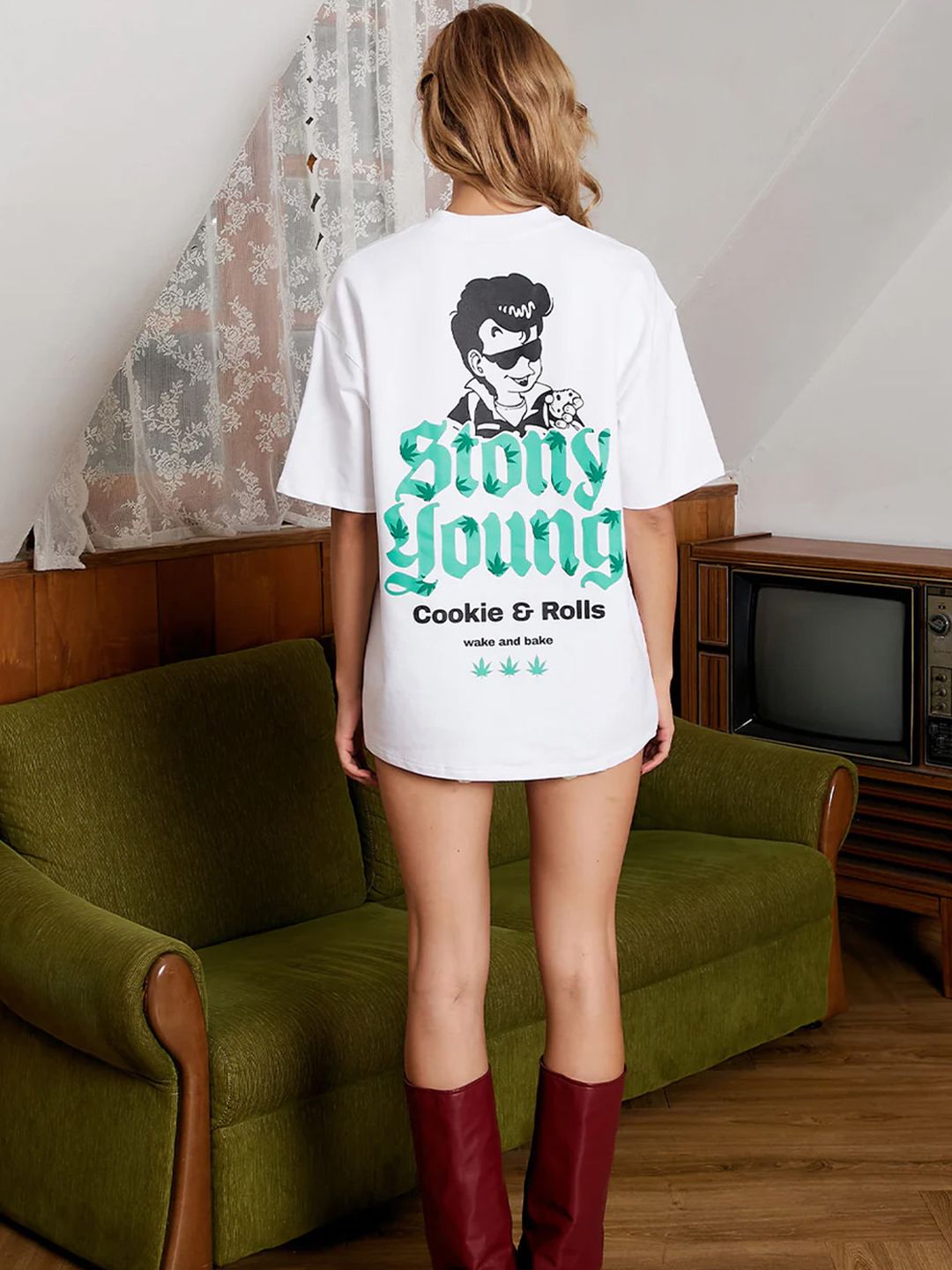 Stony Young Graphic Oversized T-shirt