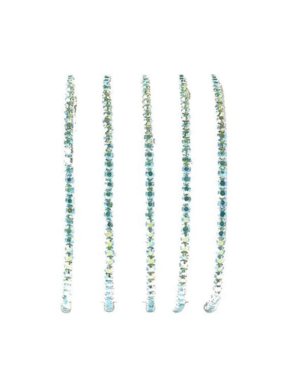 SALTY Women Set of 5 Stone Studded Twinkle Stretchable Elasticated Bracelets
