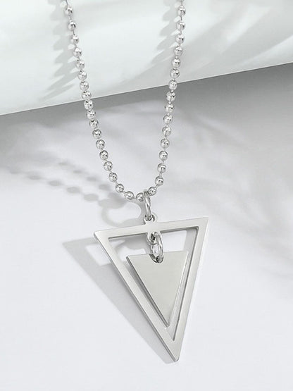 SALTY Men Triangular Pendants With Chains