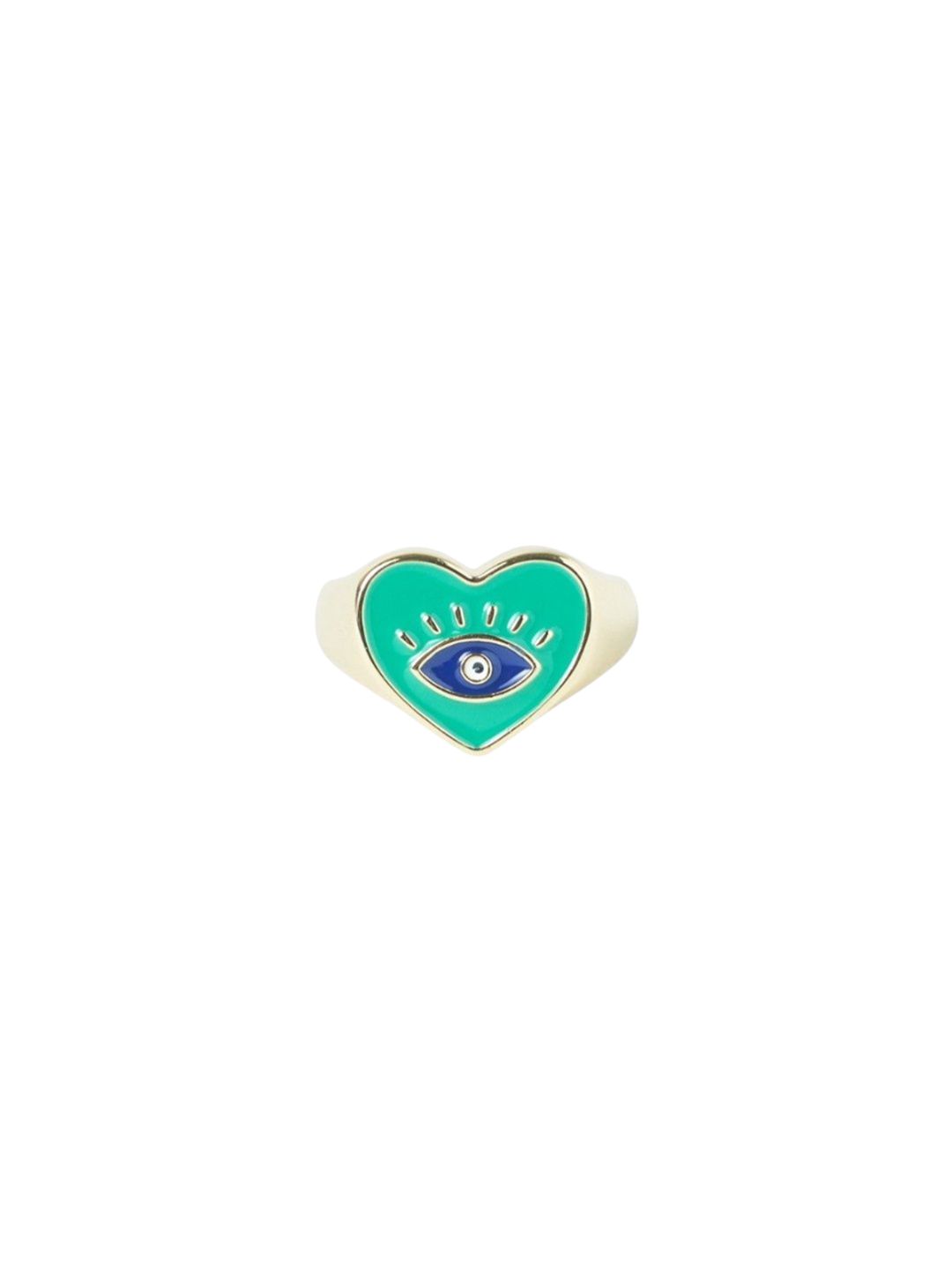 SALTY Enamelled Bella Evil Eye Love Finger Ring