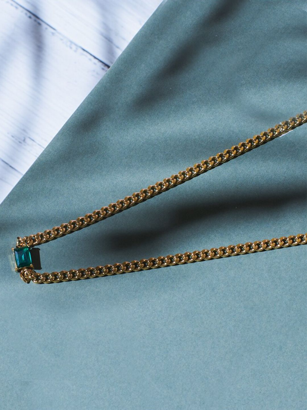 SALTY Stainless Steel Bewitching Emerald Chain