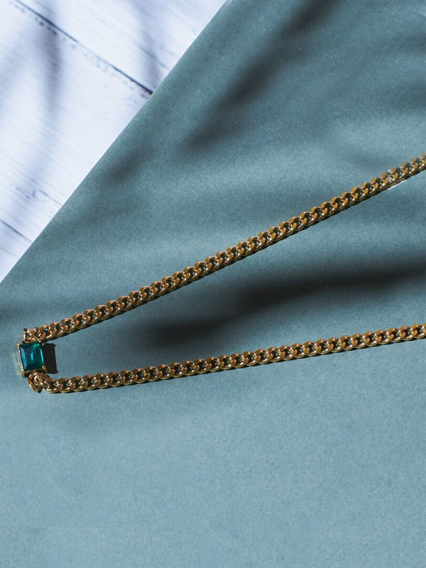 SALTY Stainless Steel Bewitching Emerald Chain