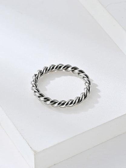 SALTY Stainless Steel Twisted Band Finger Rings