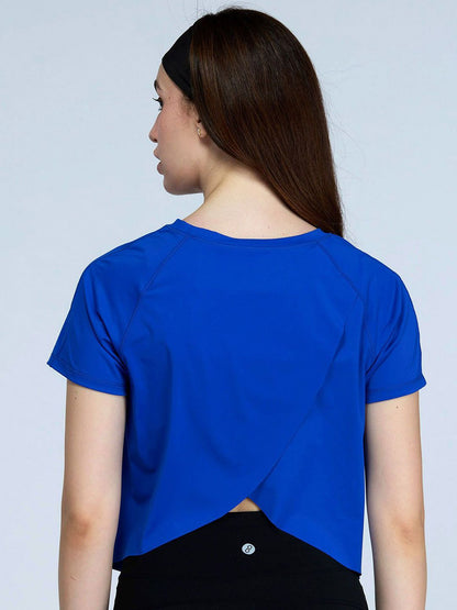 Cobalt Overlap Tee