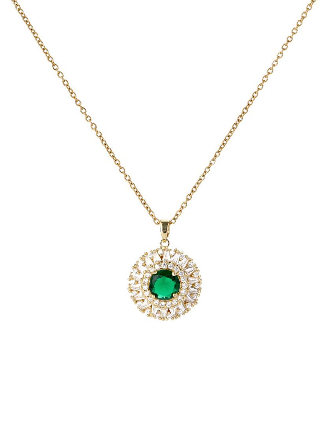 SALTY Raat Ki Rani Stone-Studded Pendant With Chain