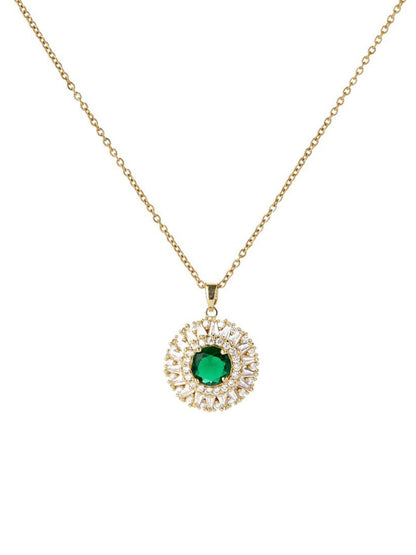 SALTY Raat Ki Rani Stone-Studded Pendant With Chain