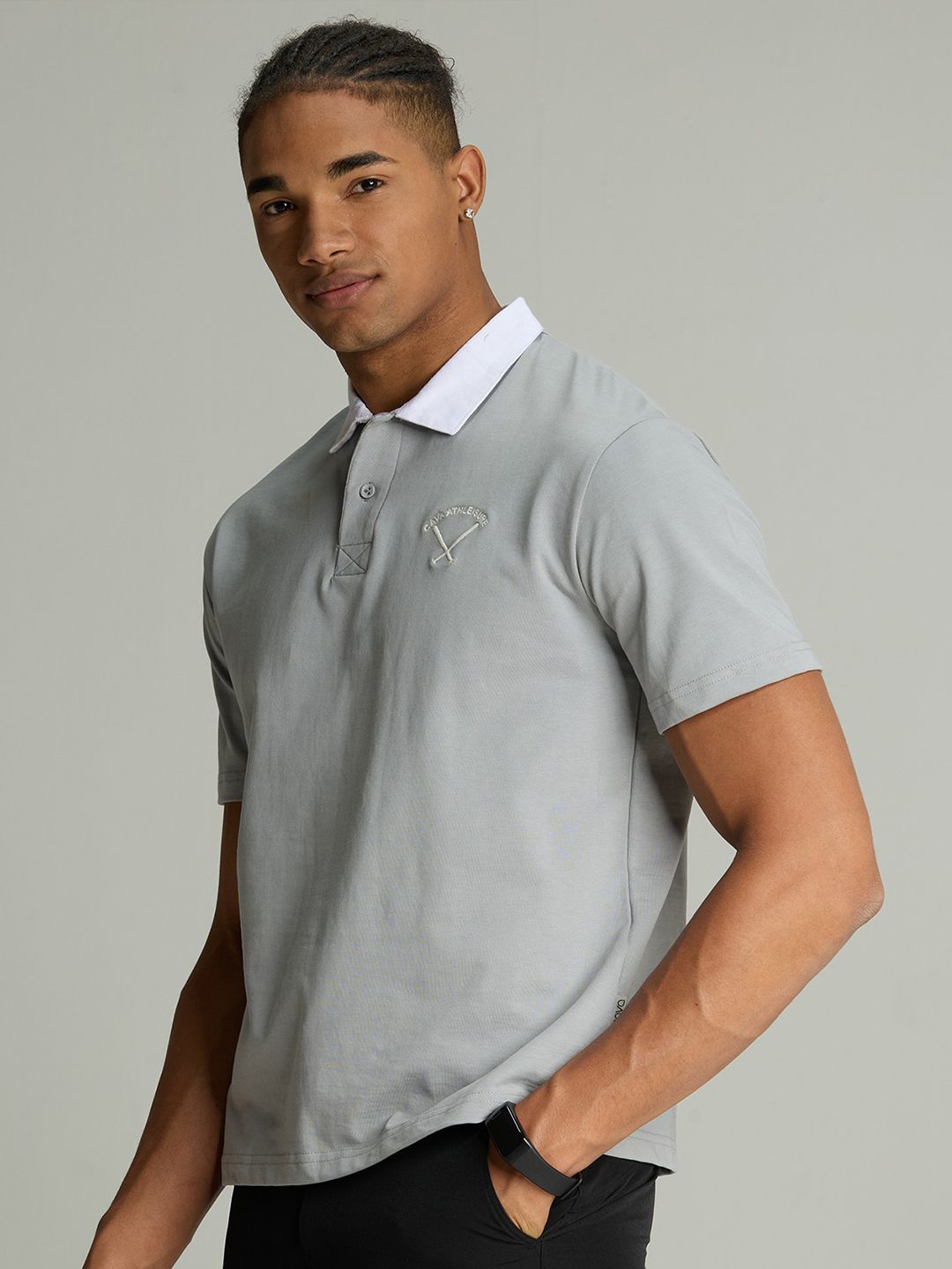 Grey Baseline Polo