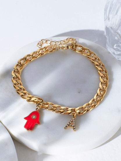 SALTY Gold-Plated Charm Bracelet